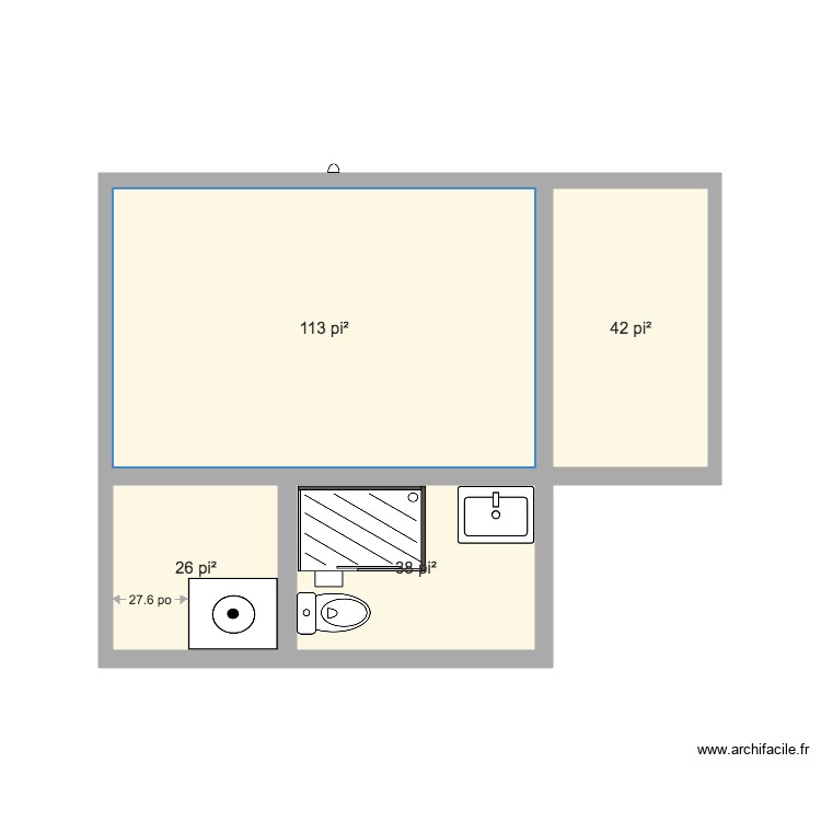salledebain. Plan de 0 pièce et 0 m2