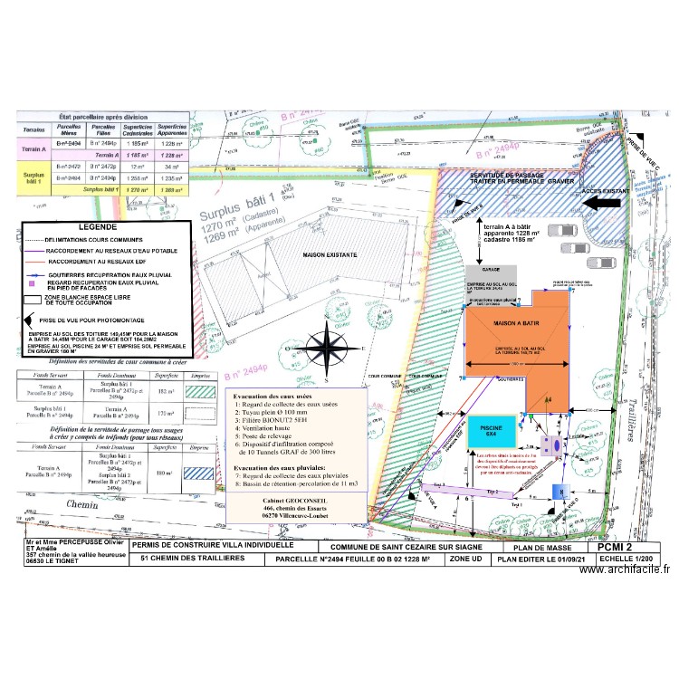 PLAN DE MASSE A3. Plan de 0 pièce et 0 m2