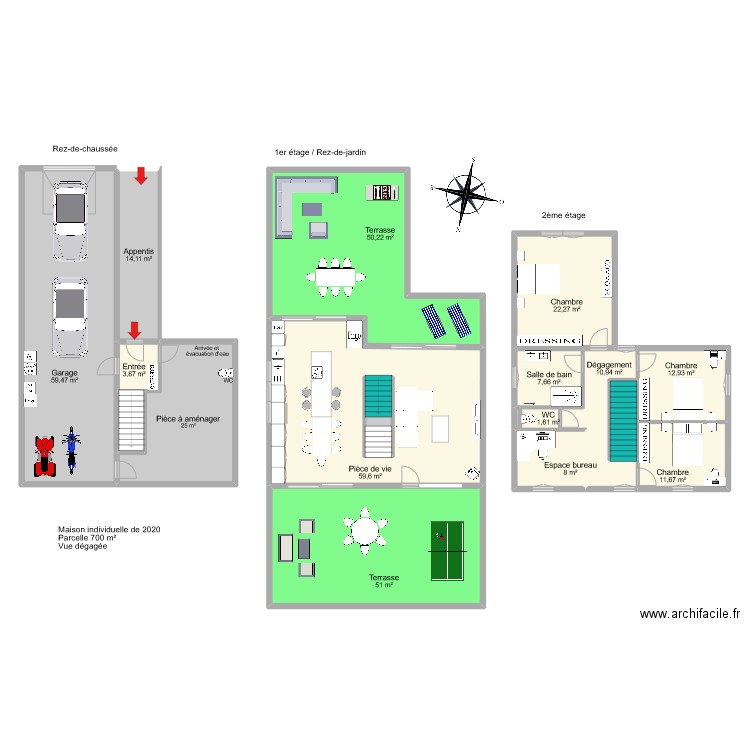 QUARANTA Amance. Plan de 18 pièces et 356 m2