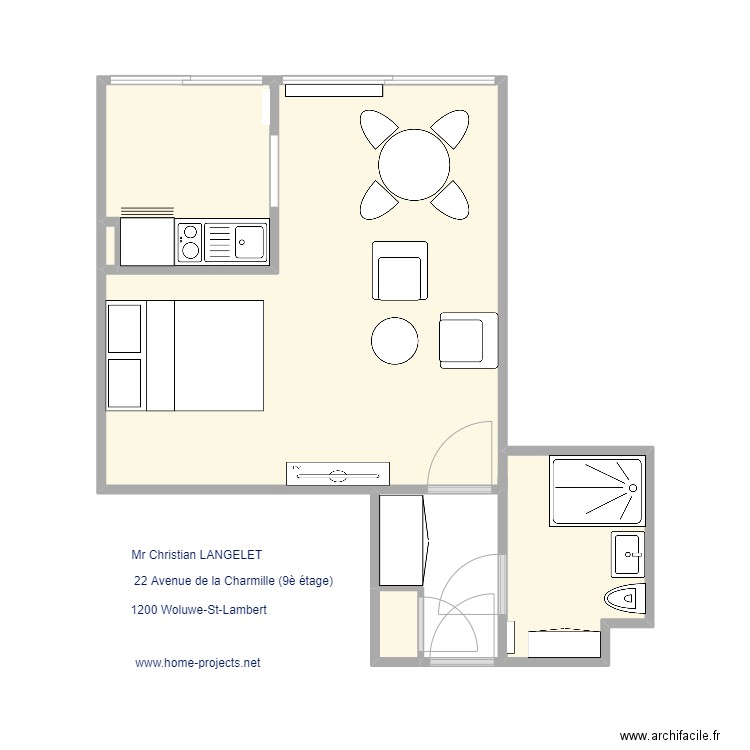 LANGELET 22 CHARMILLE 240723. Plan de 5 pièces et 29 m2