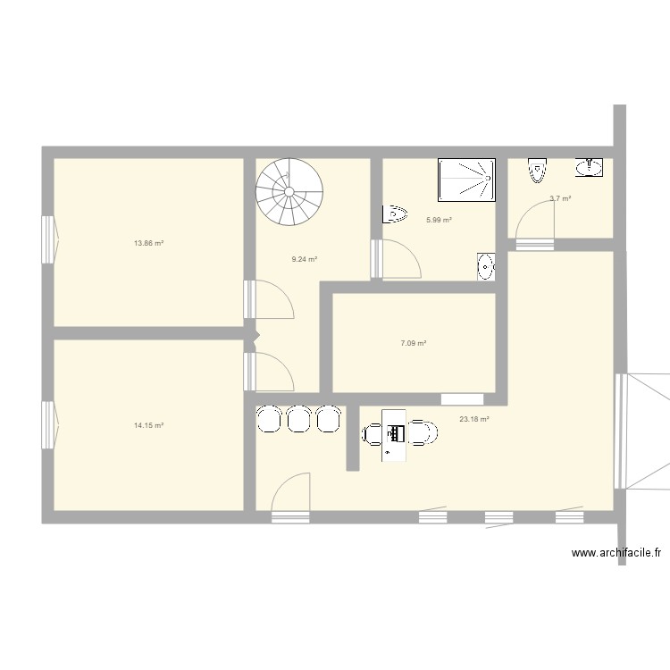 rénovation maison et cabinet. Plan de 0 pièce et 0 m2