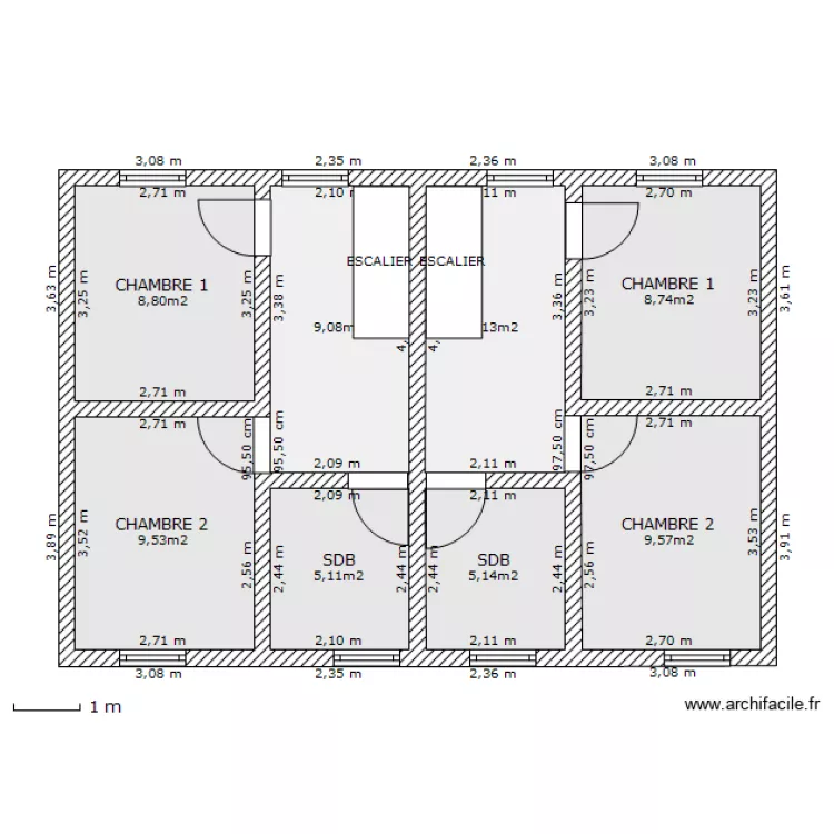 PLAN RECH DUPLEX 1 ER ETAGE. Plan de PLAN RECH DUPLEX 1 ER ETAGE. Plan de
