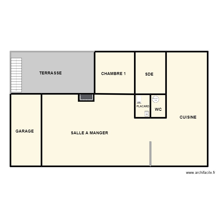 CLEMENCEAU. Plan de 7 pièces et 201 m2