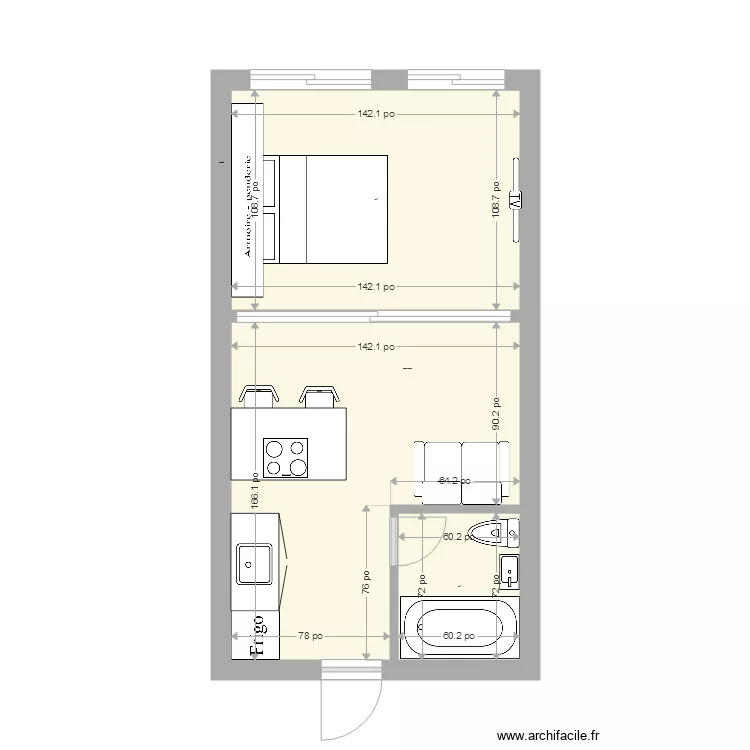 Appartement 16 18 23 25. Plan de 
