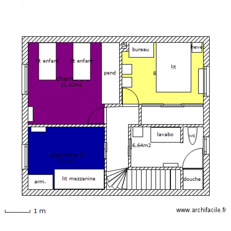 2ème étage. Plan de 0 pièce et 0 m2