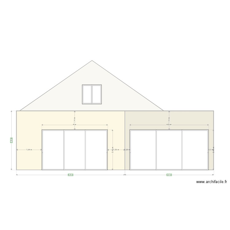 rambouillet facade sud new. Plan de 0 pièce et 0 m2