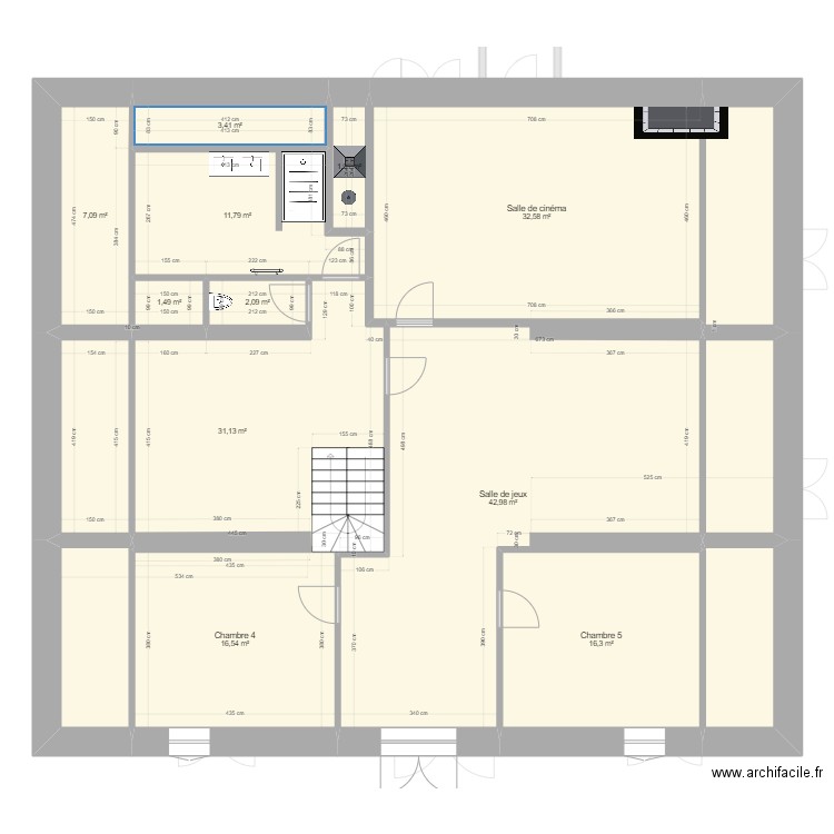 Maison Sophie Adrien Mesures 2. Plan de 28 pièces et 380 m2