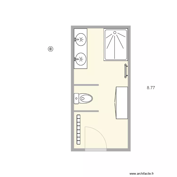 appart sdb haut. Plan de 