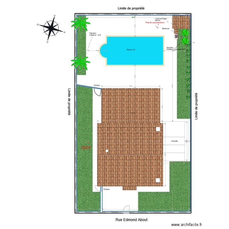 Plan de masse 1. Plan de 0 pièce et 0 m2