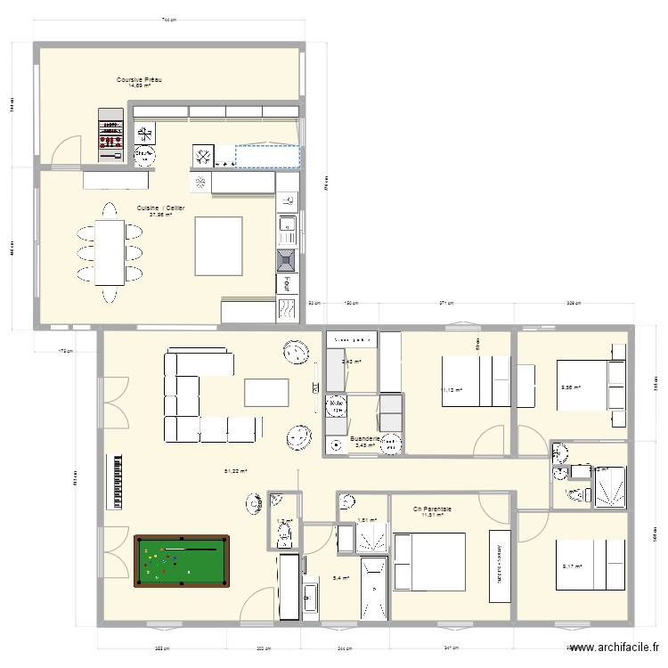 Maison LA JARRIE  modif cuisine. Plan de 0 pièce et 0 m2