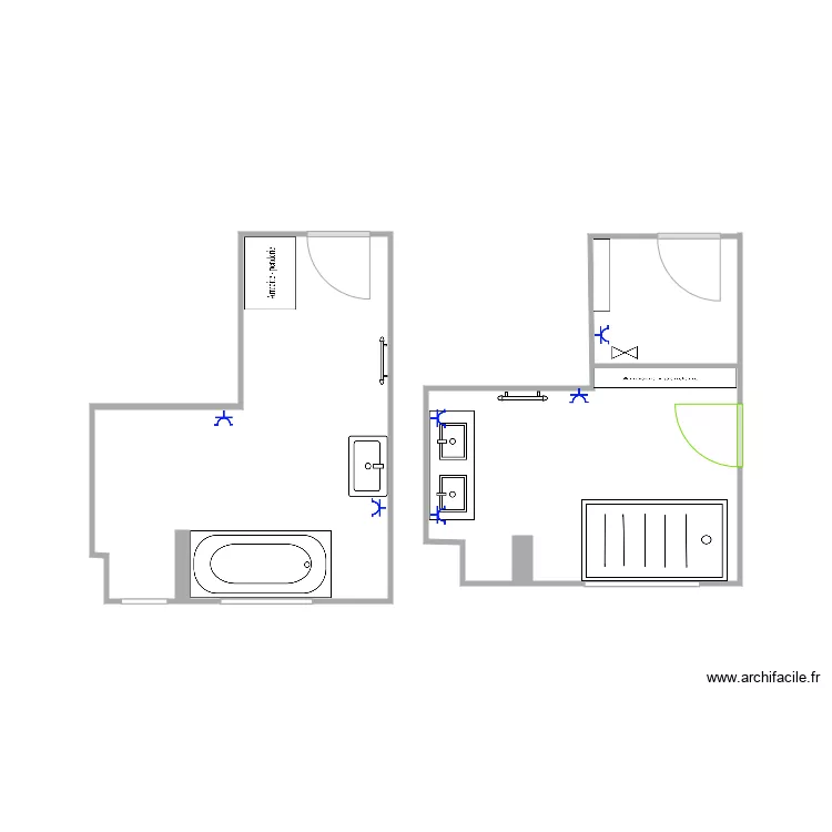 SDB Actuelle. Plan de 