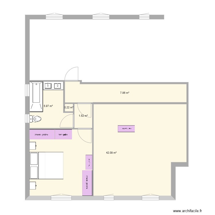 suite parentale 14 mai 18. Plan de 0 pièce et 0 m2