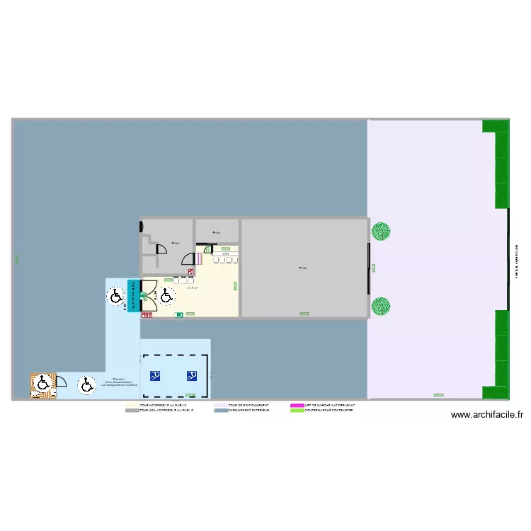 LE SALOON APRES TRAVAUX. Plan de 
