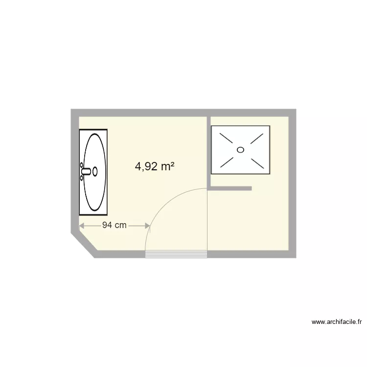 Lomon SDB existant. Plan de 