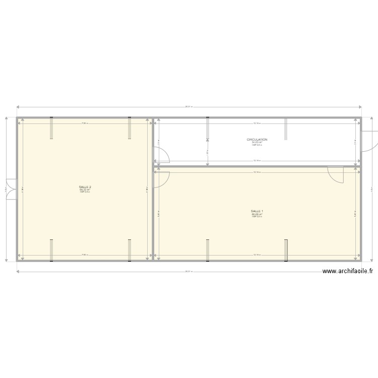 BATIMENT E DEUX SALLES DE CLASSES PROJET 1. Plan de 0 pièce et 0 m2
