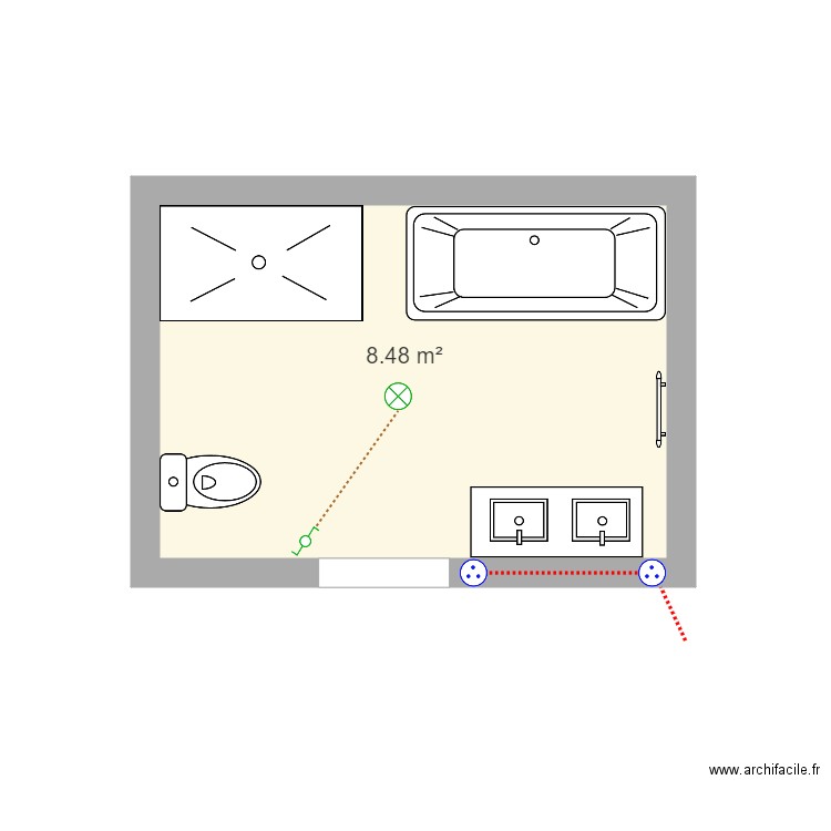 sdb stephane. Plan de 0 pièce et 0 m2