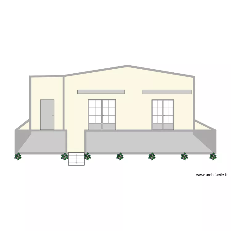 Facade royal park. Plan de 