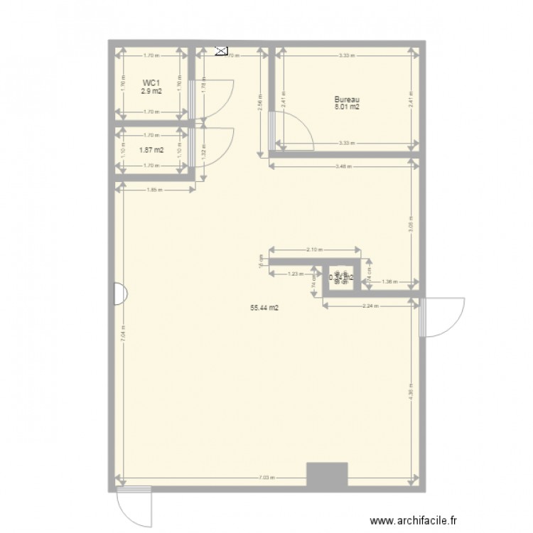 Local atelier plan ok avec mobilier bis ok. Plan de 0 pièce et 0 m2