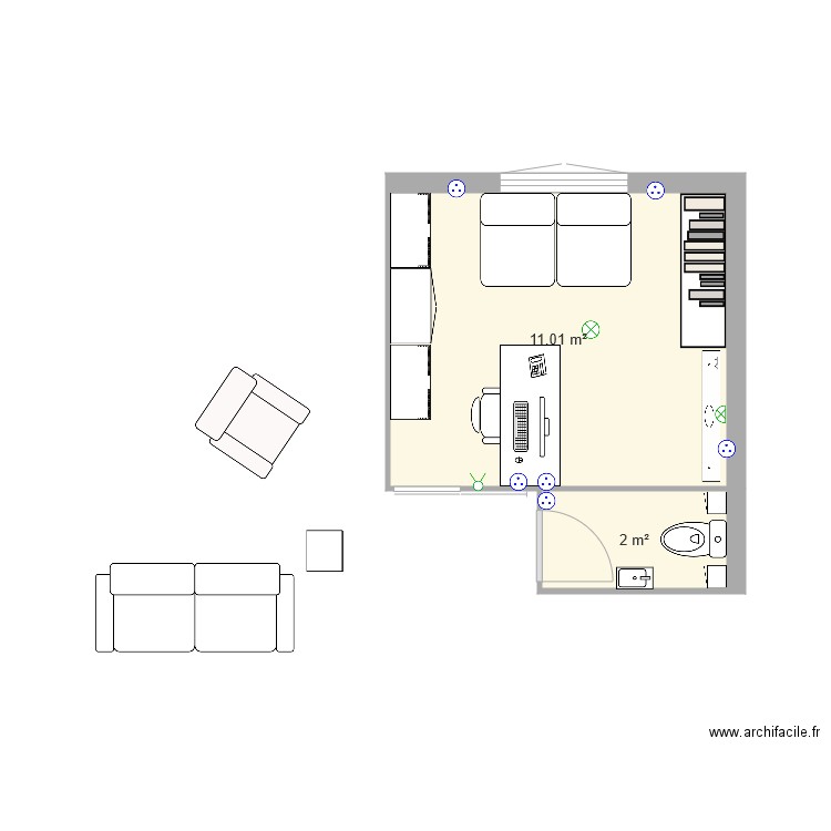 Bureau. Plan de 0 pièce et 0 m2