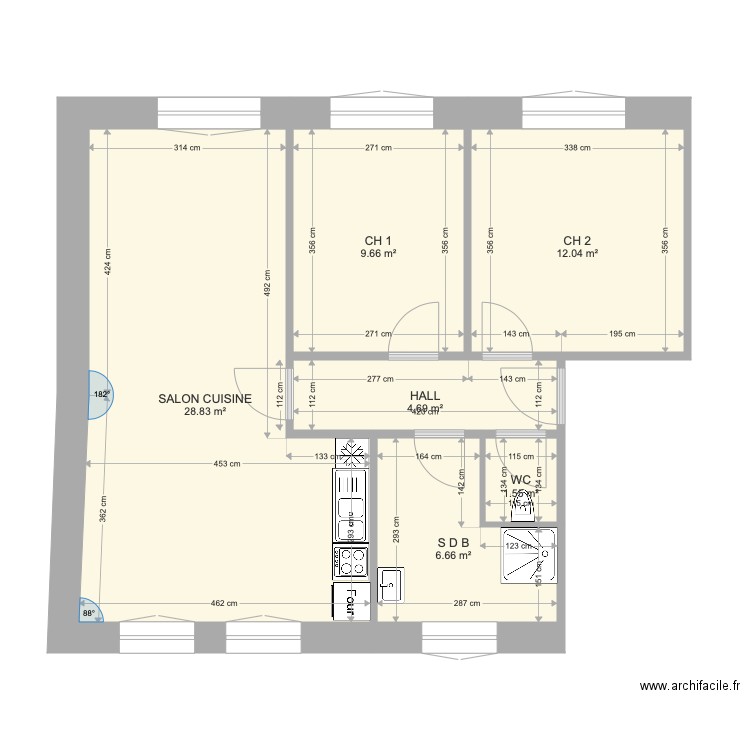 1 ETAGE GAUCHE VILLE GOETZ DU  03 12. Plan de 0 pièce et 0 m2