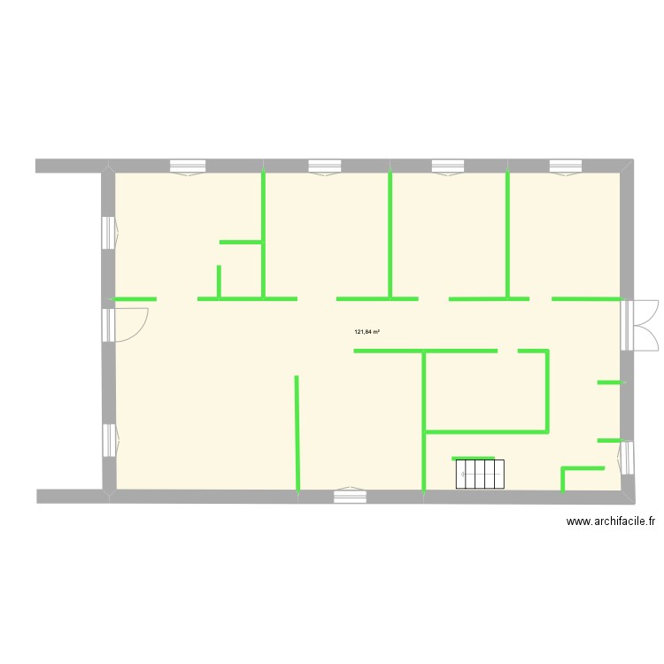 BEROY (Betbezer) RDC. Plan de 1 pièce et 122 m2