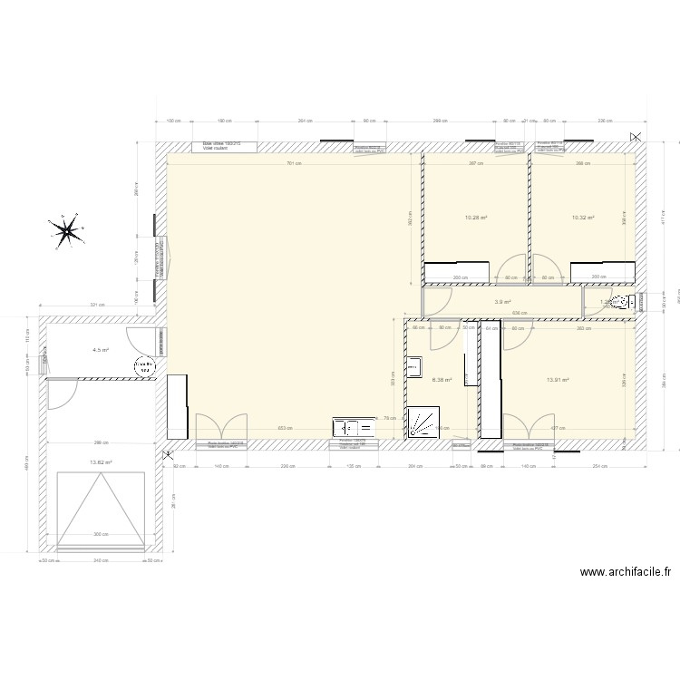 Maison sanitaires placards tele elec. Plan de 0 pièce et 0 m2