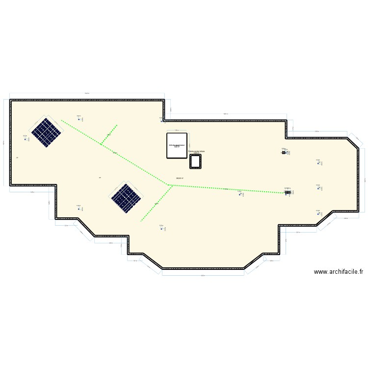 Syndicat des copropriétaires de la résidence LE FARO. Plan de 3 pièces et 402 m2