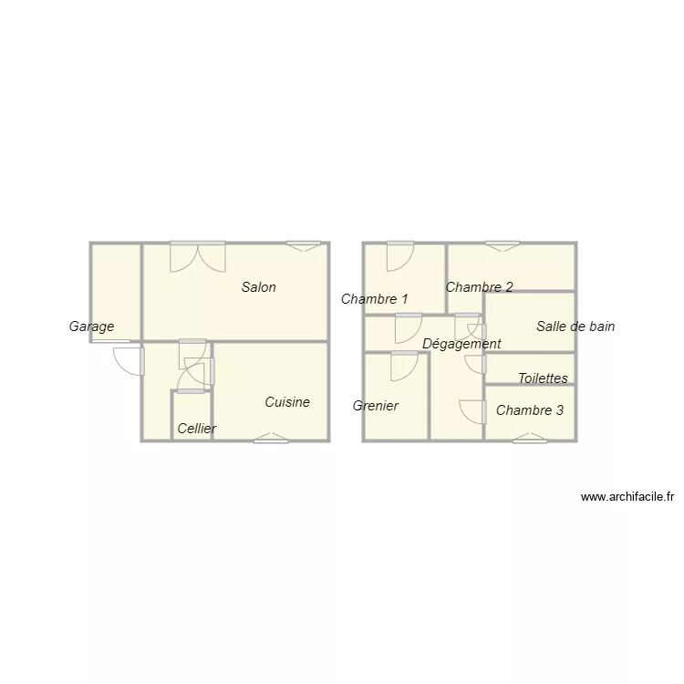 Croquis SERRES. Plan de 