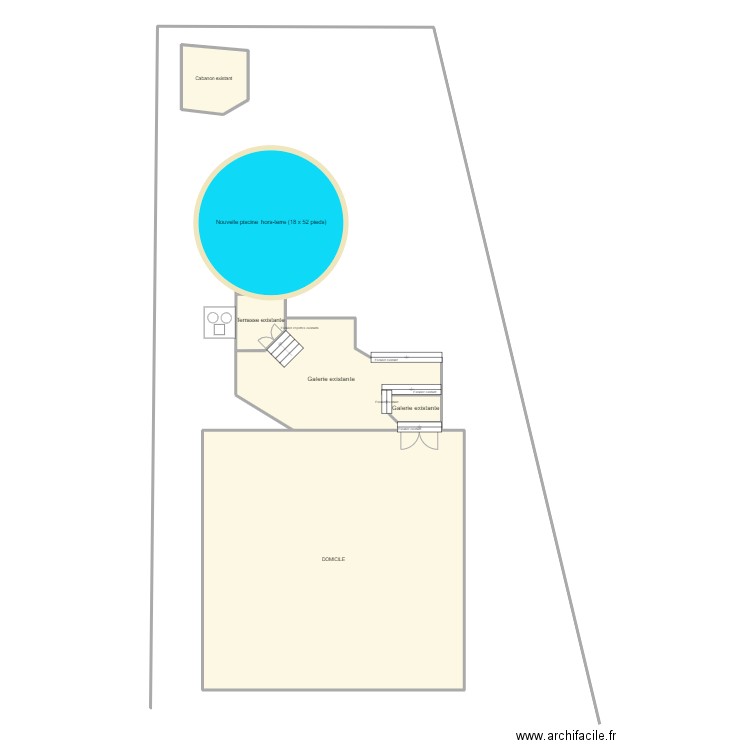 Plan implantation piscine. Plan de 0 pièce et 0 m2