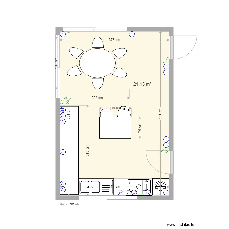 Cuisine avec élec. Plan de 0 pièce et 0 m2