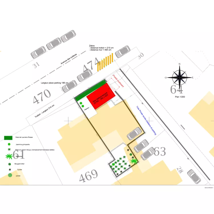 Plan 1 200 Tuilières Parking dernier. Plan de Plan 1 200 Tuilières Parking dernier. Plan de