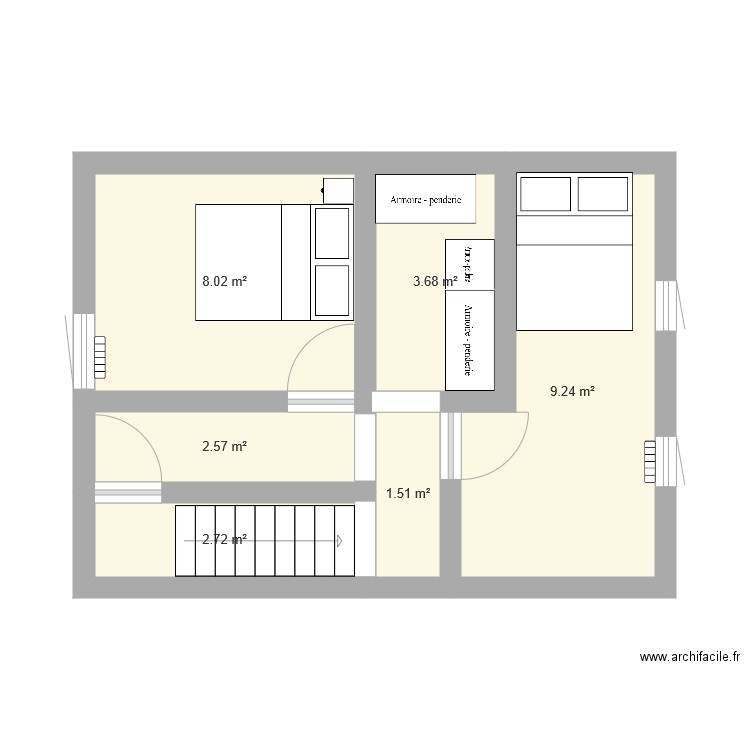 1er étage. Plan de 0 pièce et 0 m2