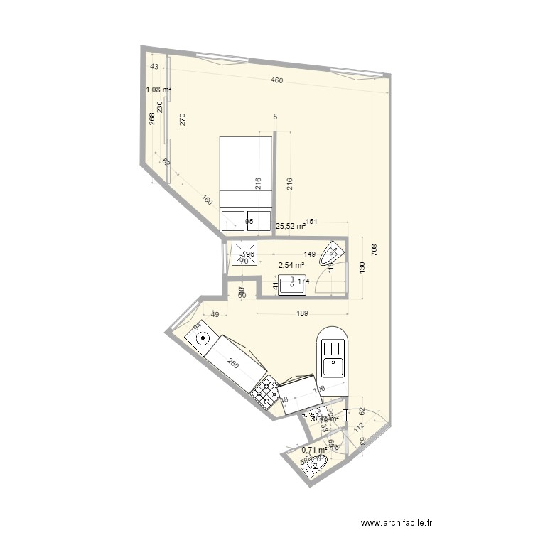 CB existant 3. Plan de 5 pièces et 30 m2