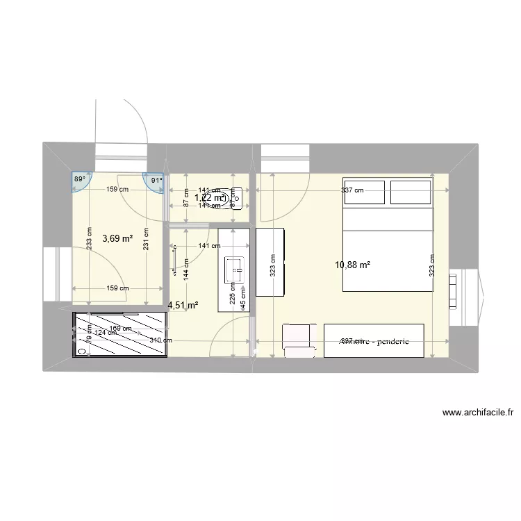 RDC Petit Rezole - Coin Entr&eacute;e/Parents Version 3. Plan de 