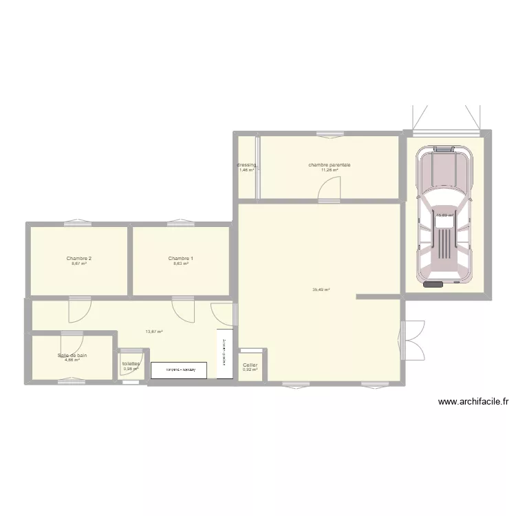 maison familliale 2. Plan de maison familliale 2. Plan de