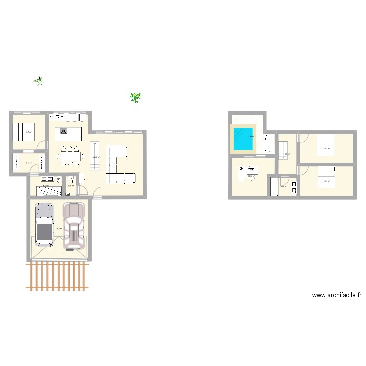Maison. Plan de 0 pièce et 0 m2
