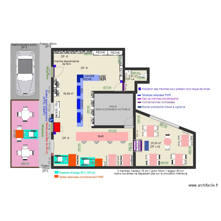 LE MORANNAIS APRES TRAVAUX. Plan de 6 pièces et 120 m2