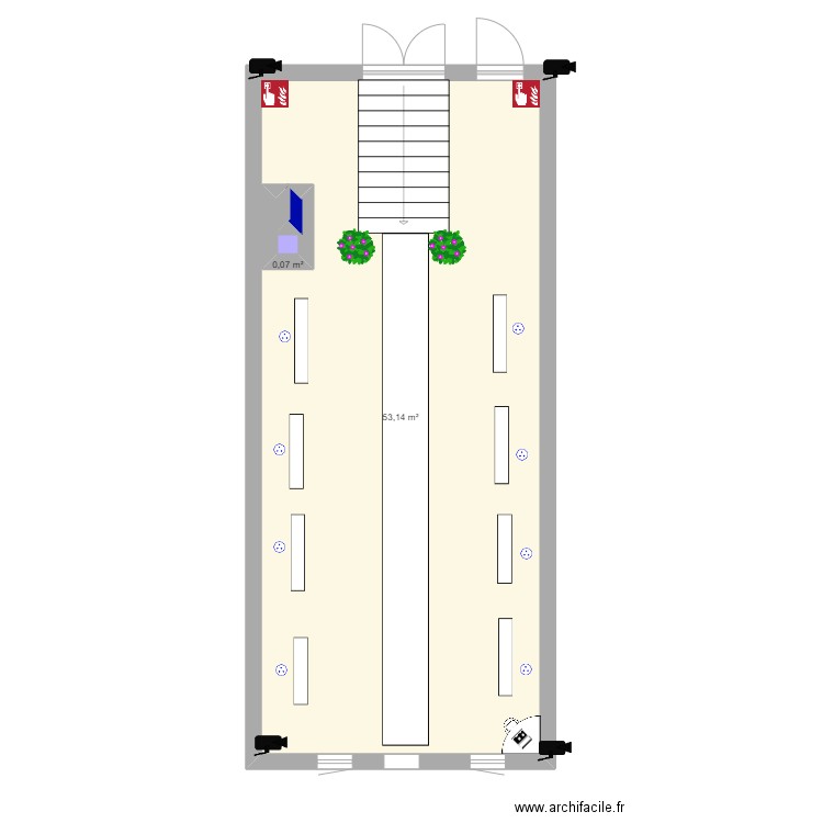 malikahajar. Plan de 2 pièces et 54 m2