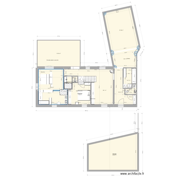 Maison Trezien Plan Jegado 6 Version Kalou bas septembre2022. Plan de 12 pièces et 181 m2
