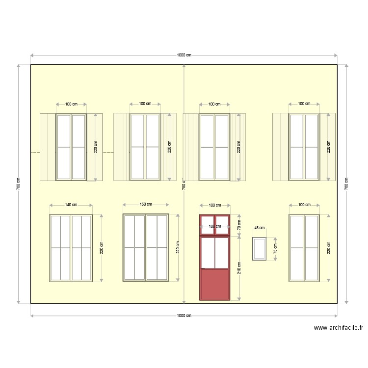 facade 2. Plan de 0 pièce et 0 m2