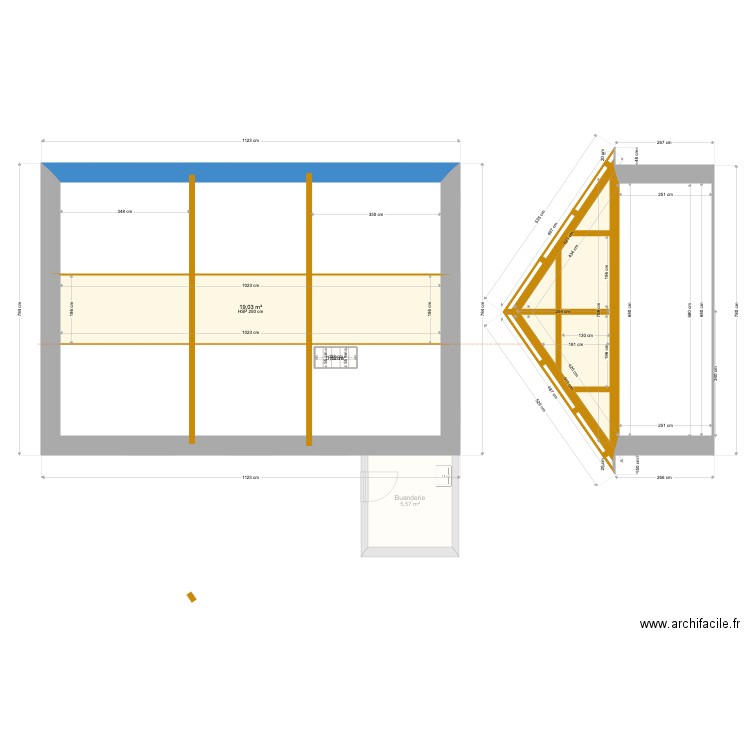 Plan Stéphane Poineuf. Plan de 17 pièces et 171 m2