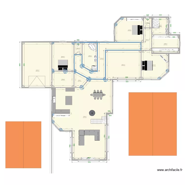 maison cerelles 2. Plan de 