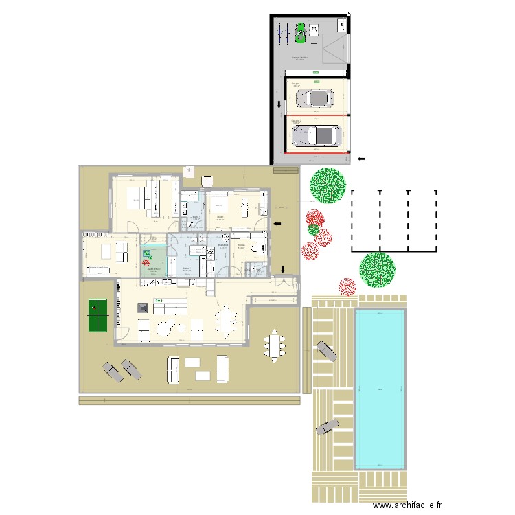 Soustons carreté plan 2. Plan de 0 pièce et 0 m2