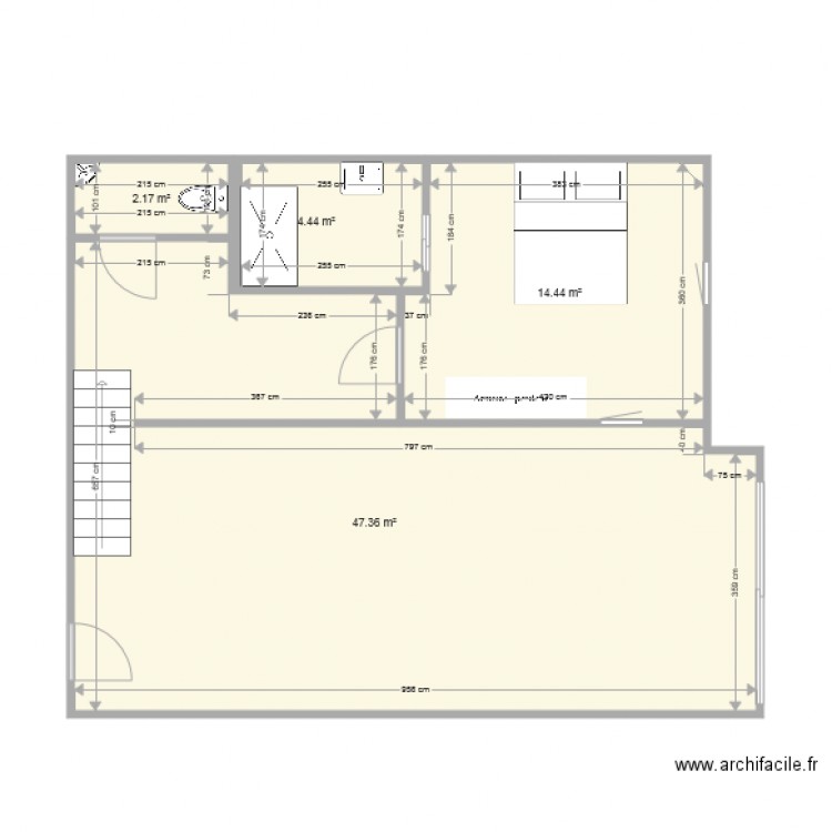 grange etage. Plan de 0 pièce et 0 m2