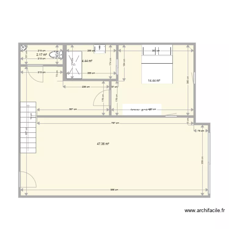 grange etage. Plan de 