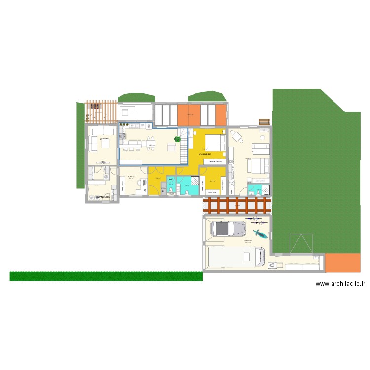 studio veranda salon. Plan de 0 pièce et 0 m2