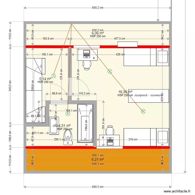 GRAND LEEZ 2eme am&eacute;nagement &eacute;clairage ILG. Plan de 