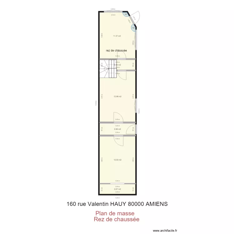 plan de masse 160 Valentin Hauy 80000 AMIENS. Plan de 