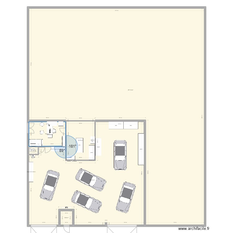 Atelier danyfilm's 2.1. Plan de 6 pièces et 685 m2