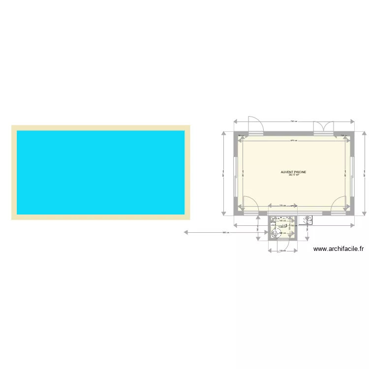 PISCINE ET AUVENT 18 11 2021. Plan de 